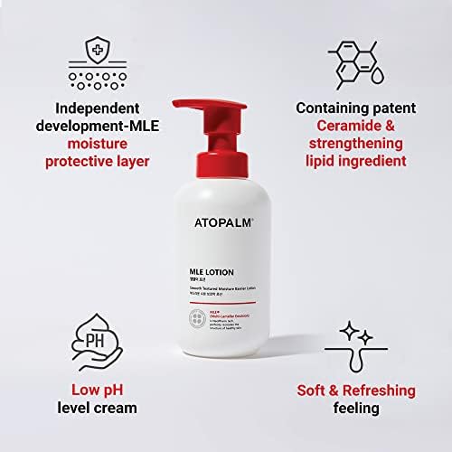 ATOPALM MLE Lotion 300ml 10.1 Fl Oz for Sensitive Skin, 48 Hours Long Hydration with Ceramide, Long-Lasting Moisturizing Baby Lotion, Strengthening Skin Barrier, Redness-Relief, Korean Skincare - Image 4