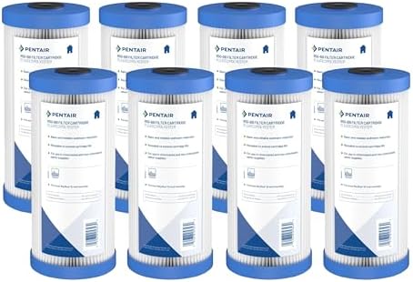Pentair Pentek R50-BB Big Blue 10-Inch Pleated Sediment Filter, Pack of 8 by PENTAIRPENTEK