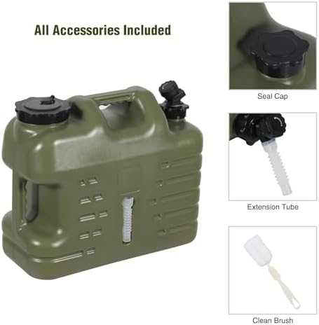 REDCAMP 5 Gallon/18.5L Portable Water Container with Spigot, Green 2 Pack - Image 6