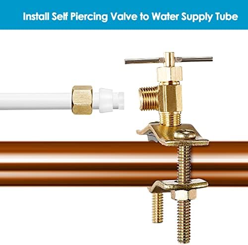 Ice Maker Water Line Kit - Hose,Fittings & Piercing Valve for Refrigerator - Image 3