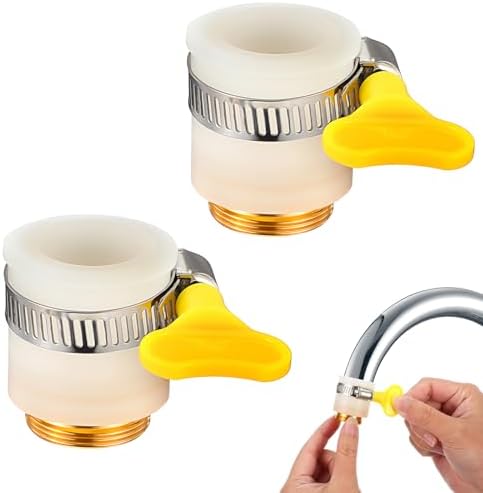 2Pcs Adjustable Faucet Adapter for Faucets, Universal Fits 15-21mm Outer Diameter, Faucet Tap Quick Connector Kit for Countertop Common Faucet Mount Water Filters by Unknown