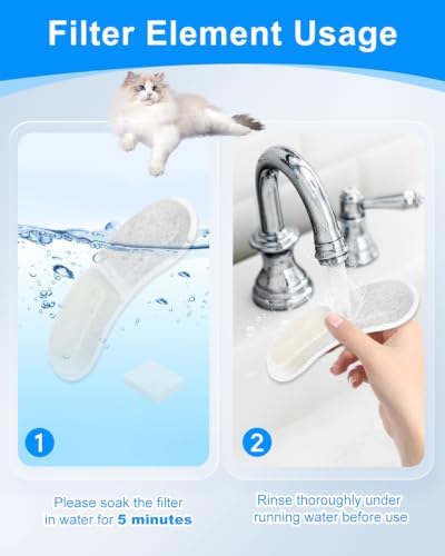 6+6 Pack Filters for Cat Water Fountain Fit for Petlipo 2.5L/85oz - Image 6