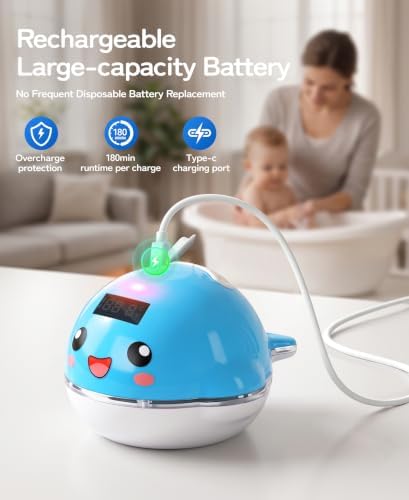 Pircaath Light Up Bath Sprinkler Toy for Baby 0-36 Months, with Thermometer - Image 7