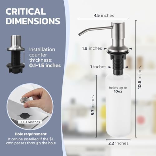 WEWE Kitchen Faucet with Soap Dispenser, Pull-Down Sprayer, Brushed Nickel - Image 6