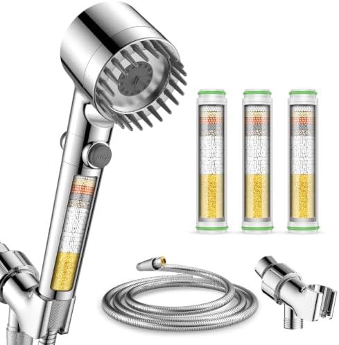 Filtered Shower Head with Handheld 3PCS Filters ShowerHead by Fitespot