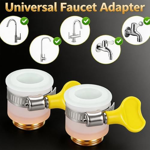 3 Pcs Faucet to Hose Adapter, Universal Faucet Adapter, Fine Thread Sink Hose Attachment for Faucet for Kitchen Sink Garden Hose and Multi-Water Filters - Image 6