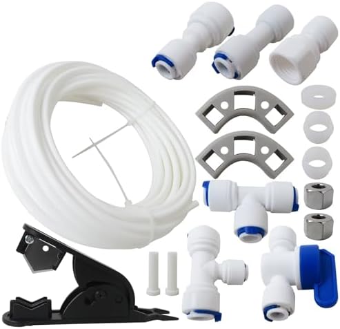 2025 Upgraded 1/4 Water Line kit for Connecting Under Sink System Reverse osmosis systems (1/4"or 3/8" Outlet), for Drinking Water Filter Faucet Refrigerator ice maker Water Dispenser - Image 7