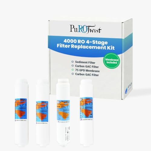 Purotwist 4000 Replacement Filters with 75 GPD RO Membrane by ESPWater