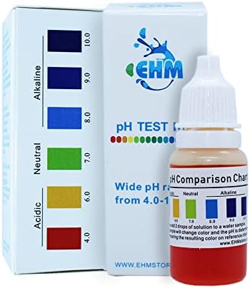 Alkaline Water (ph Test Kit) for Drinking Water Measures pH Level of Water More Accurately Than Test Strips pH Starter Kit Drops Easy to Use by EHM