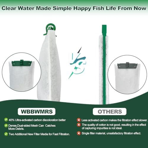xbbwmrs 12-Count Medium Filter Cartridges Compatible with Tetra Whisper Bio-Bag Filters Medium Replacement Filter Cartridges for Whisper ReptoFilter and 10i IQ10 PF10 Power Filters -Ready to Use - Image 6