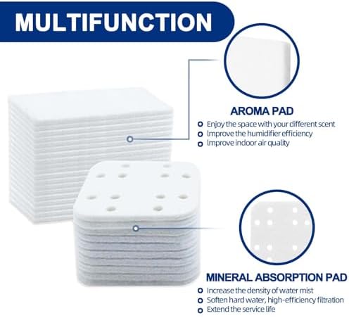 40 Pack Humidifier Replacement Filters and Aroma Pads for LEVOIT, Compatible with LV600HH LV600S OasisMist450S OasisMist600S, Capture Fine Particles to Improve Humidification Efficiency, White - Image 2