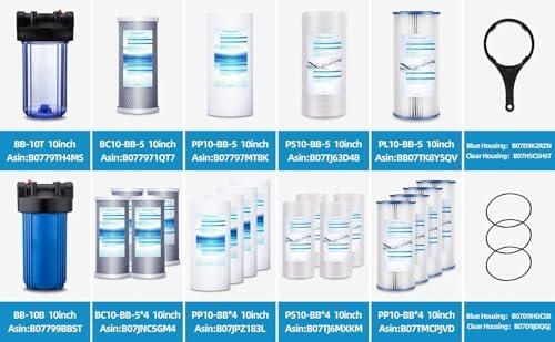 Geekpure Whole House Big Water Filter Housing, 4.5"x10",1" NPT Plastic Port - Image 6