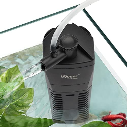 hygger 120GPH Silent Aquarium Internal Filter for 10-20 Gallon Fish Tanks by hygger
