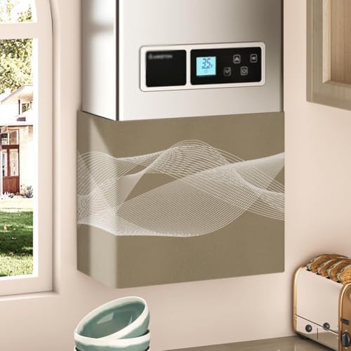 Soft Linen Boiler Pipe Shielding Cover for Kitchen & Bathroom Decor by Unknown