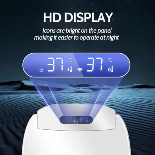 Electric Bidet Smart Toilet, Auto Open/Close Lid & Seat with Radar and Foot Sensor, WaterTank Built In, Auto Flushing, 8 Modes Wash, Dryer, Foam Shield (Snow White) - Image 5