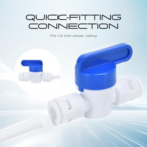 Refrigerator Water Line Kit, CNAODUN Ice Maker Water Line Kit with 1/4" OD 39.4ft Water Line Reverse Osmosis Quick Connect Fittings Push To Connect Water Tube Fittings for Fridge Ice Maker - Image 3