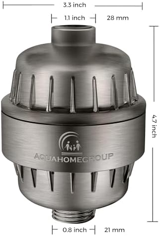 AquaHomeGroup 20-Stage Shower Filter with Vitamin C and E, Brushed Nickel - Image 6