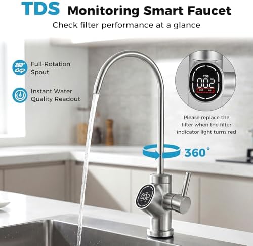 COSTWAY Alkaline PH+ RO Water Filter, 800 GPD Tankless Under-Sink RO System - Image 4