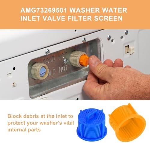 4 PCS AGM73269501 Washer Water Filter Screen for Slow Fill Repair - Image 2