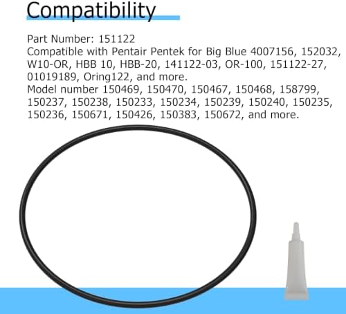 151122 Water Filter O-Ring Compatible with Big Blue Water Filter Housing Gasket for Pentair Pentek Seals with 5 Gram Grease Whole House Filter Replacement O-Rings, 3 Pack - Image 2