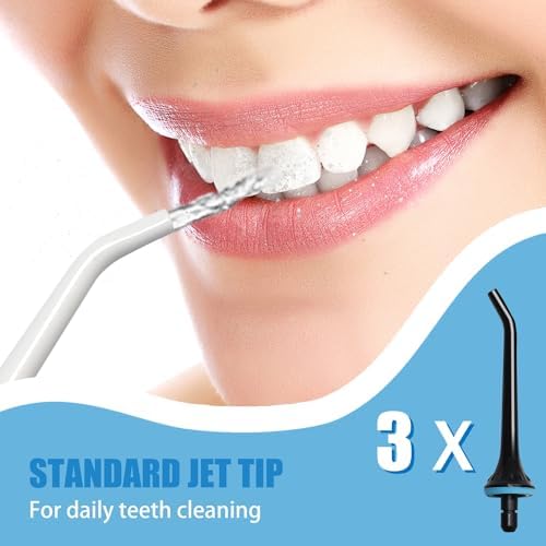 3 Pack Water Flosser Replacement Tips for Oralfree, Nicwell, Nicefeel, COSLUS, Oral Irrigator Jet Tip Nozzel fits for Mospro, Zerhunt Water Flosser, Black - Image 4