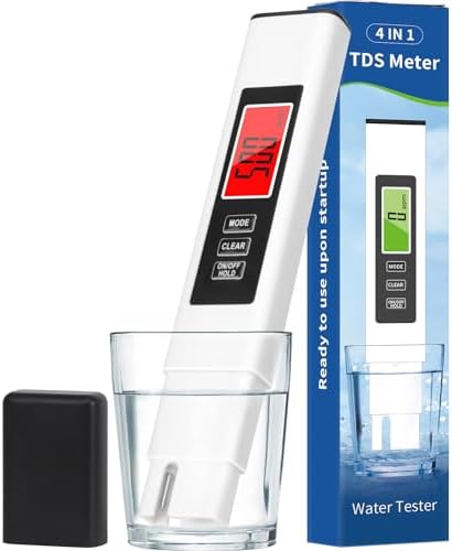 New 4 in 1 TDS Meter, TDS Meter Digital Water Tester, Accurate and Reliable, Water Tester,TDS EC and Temperature (° C/° F) Meter, 0-9990ppm,Used for Drinking Water and RO/DI Systems by Professionalwaterqualitytes