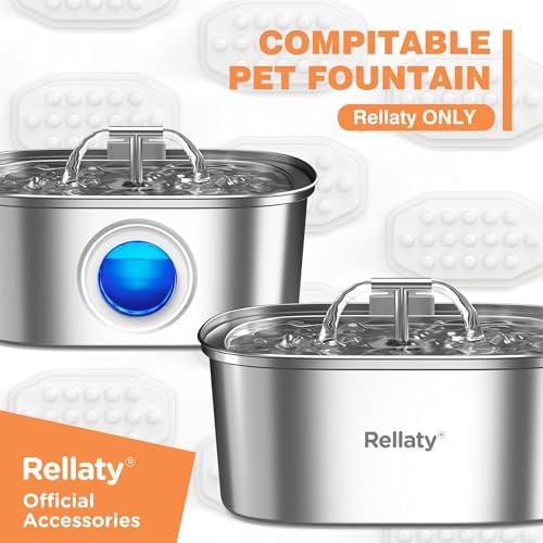 Rellaty Official Cat Fountain Filters (12 Filters +12 Sponges) - Image 2