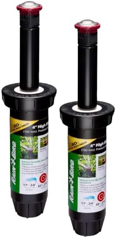 Rain Bird 22SAPROPR Pressure Regulating (PRS) High-Efficiency Pro Rotary Sprinkler, Hand Adjustable 45°- 270° Pattern, 17' - 24' Spray Distance, 4" Pop-up Height (Pack of 2) by RainBird