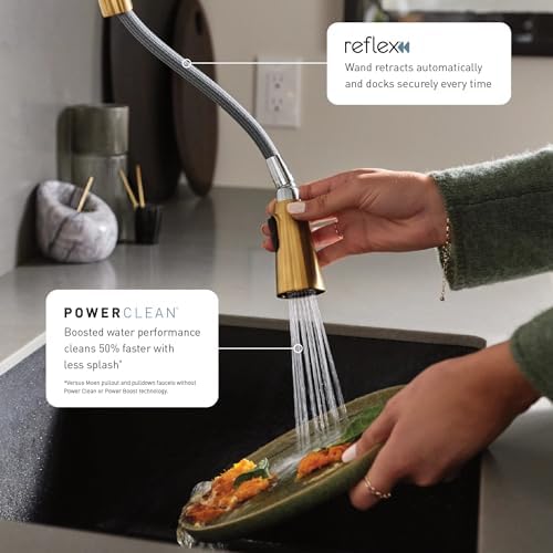 Moen Align One-Handle Pulldown Kitchen Faucet with Power Clean, 7565BG - Image 6