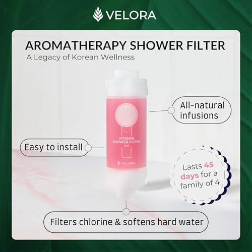 Vitamin C Shower Filter and Water Softener for Hard Water - Aromatherapy Shower Head Attachment - Universal Fit, Easy to Install - Reduces Dry Itchy Skin and Nourish Hair - Rose-Scented - Image 3