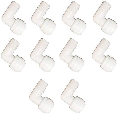 Malida Male Push To Connect Tube Fitting,water purifiers Quick Connector Drinks Dispense and water filtration system fittings (1/4 NPT Male x 3/8 OD Tube Elbow) by MALIDA