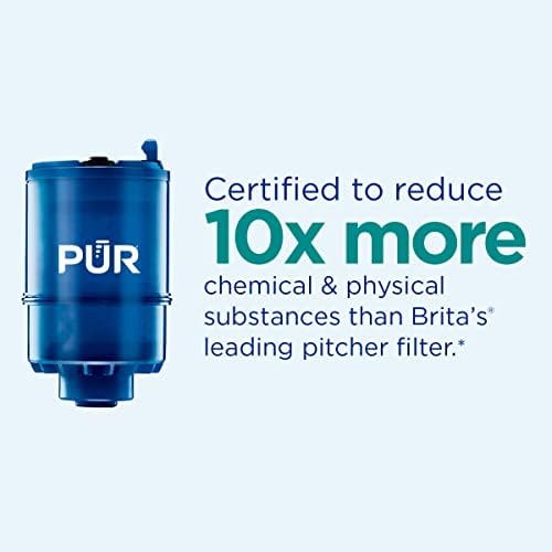 PUR PLUS Horizontal Faucet Mount Water Filtration System with 3-in-1 Lead Reducing Filter for Great-Tasting Filtered Tap Water, Lasts 100 Gallons, Fits Most Kitchen or Bathroom Faucets, Chrome - Image 2
