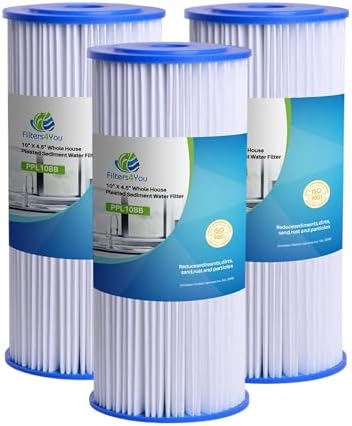 CFS 10 x 4.5 Pleated Water Filter Cartridges Compatible with HDX4PF4 by CompleteFiltrationServices