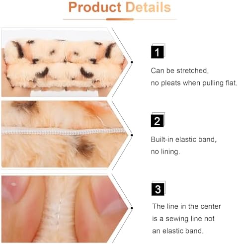 Velscrun 6 Pack Spa Headband, Makeup Headband, Face Wash Headbands, Skincare Headbands, Sponge Hair Band Bow Tie Spa Head Band for Washing Face Wristband Set Hair Accessories for Women Gifts Leopard D - Image 6