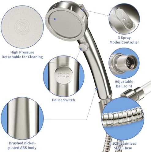 SINGSUO High Pressure Handheld Shower Head with On Off Switch - Image 3