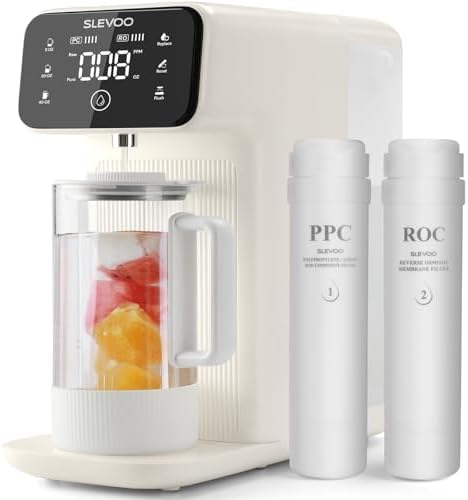Slevoo Countertop RO Water Filter System with Remineralization, TDS Display by ElevateEverydayLiving