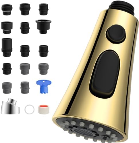 Hibbent cUPC Certified Kitchen Faucet Head Replacement with 15 Adapters by Hibbent