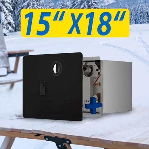 Eyoo RV Water Heater Door Kit, 15x18 Inches Black Panel, Stainless Steel, Compatible with Eyoo Models Only - Image 6