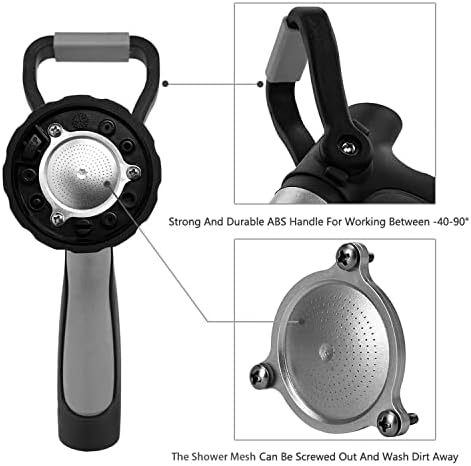GREEN MOUNT New Patent Garden Hose Nozzle, Heavy Duty Water Nozzle, High Pressure Fireman Style Nozzle with Ergonomic Handle to Water Lawn and Garden, Black - Image 3