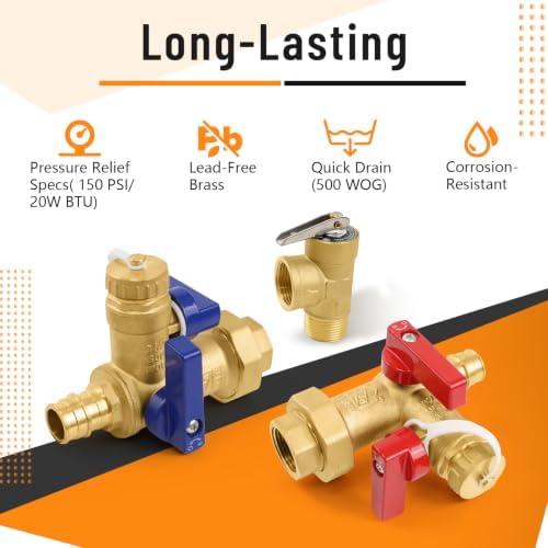 1PC HeSun 3/4" PEX-A Tankless Water Heater Service Valve Kit(Tool054-1) - Image 3