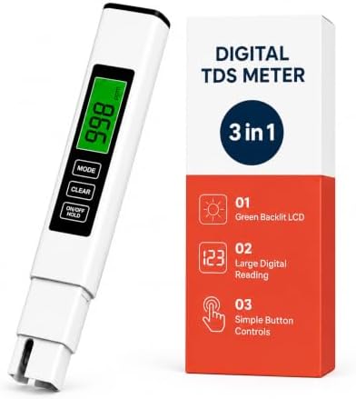 3 in 1 TDS Meter, EC/TDS/Temp Water Tester for Drinking Water, 0-999 PPM by Supmea