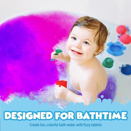 Tub Works® My Colorful Bath™ Kids Bath Set | Nontoxic | Fizzy Bath Color Tablets (150 Count), Smooth™ Bath Crayons (12 Pack) & Bath Paint Soap (6 Pack) | Creative Bath Toys for Toddlers & Kids - Image 6