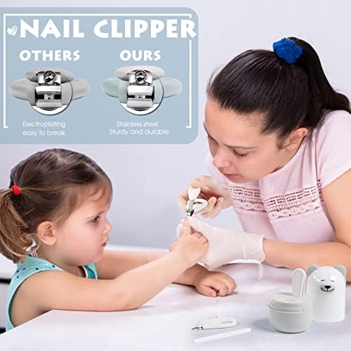 Baby Nail Clippers Set with Cute Case, Infant Fingernail and Toenail File Kit for Newborn Manicure and Pedicure, New Mom Grooming Gift - Image 4