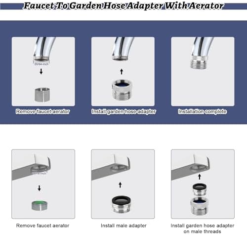Fucet Adapter with Aerator | Faucet To Garden Hose Adapter - Image 3