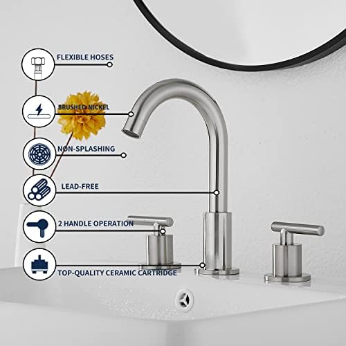Bathroom Faucet Brushed Nickel 8 inch - Image 5