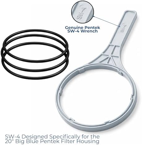 Genuine Pentair SW-4 SH144368 20" Big Blue Filter Wrench with 3 Pack of 151122 Compatible O-Rings for Pentair Pentek Big Blue Water Filter Housings 20" tall. OEM Size NSF61 Buna-N - Image 2