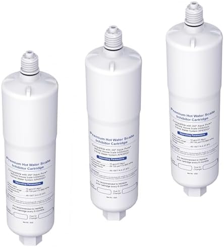 AP431 Cartridge Replacement for Aqua-Pure AP430SS, Water Filter Whole House Scale Inhibition Inline Water System Helps Prevent Scale, 3 Pack by BRTMOUN