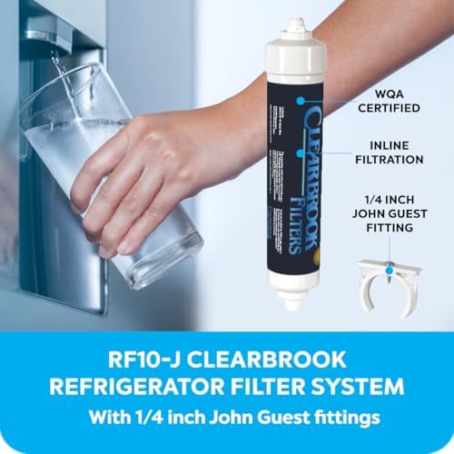 Clearbrook RF10-J Refrigerator Filter System, 1/4 Inch John Guest Fittings, Compatible with Refrigerators without Built-in Filtration - Image 5