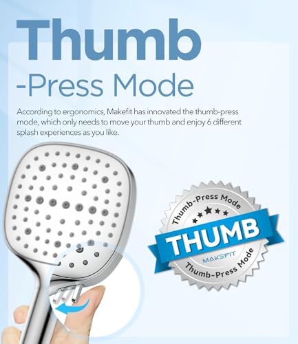 MakeFit Filtered Shower Head with Handheld, 7 Modes High Pressure Handheld Showerhead with Filters, Detachable Shower Heads Water Softener Filters Beads for Hard Water - Remove Chlorine & Heavy Metals - Image 2