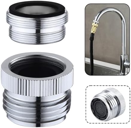 Ceaeso Faucet To Garden Hose Adapter With Aerator,Sink Faucet To Garden Hose Adapter For Bathroom/Kitchen,3/4" GHT Thread Chrome Finished… by Ceaeso